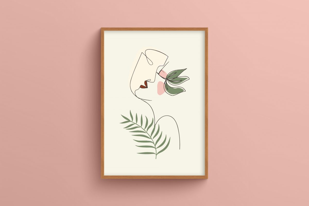 Ahşap Çerçeveli Minimalist 3’lü Tablo Seti