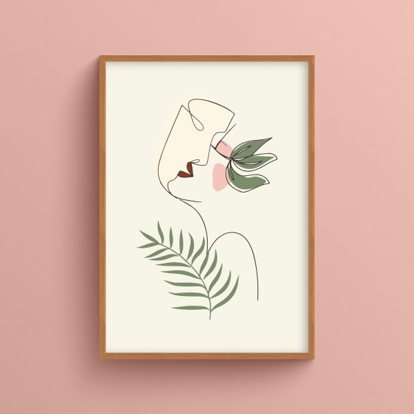 Ahşap Çerçeveli Minimalist 3’lü Tablo Seti