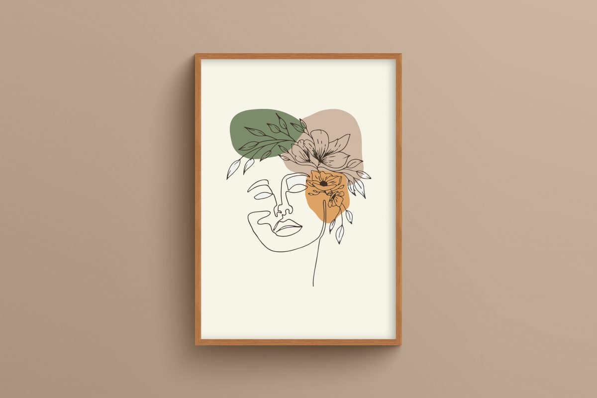 Ahşap Çerçeveli Minimalist 3’lü Tablo Seti