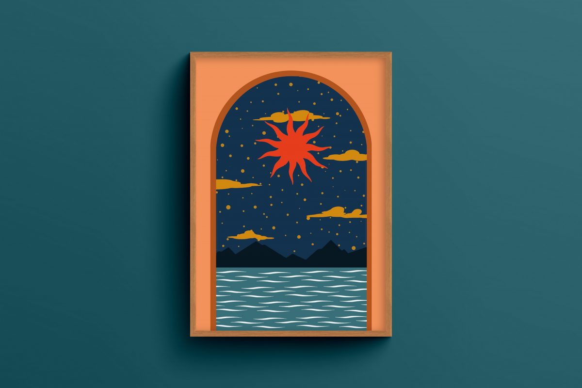 Ahşap Çerçeveli boho 3’lü Tablo Seti