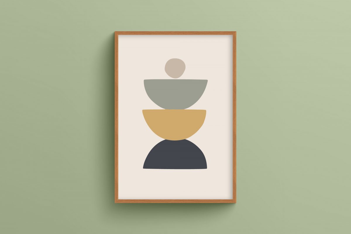 Ahşap Çerçeveli Bohemian 3’lü Tablo Seti