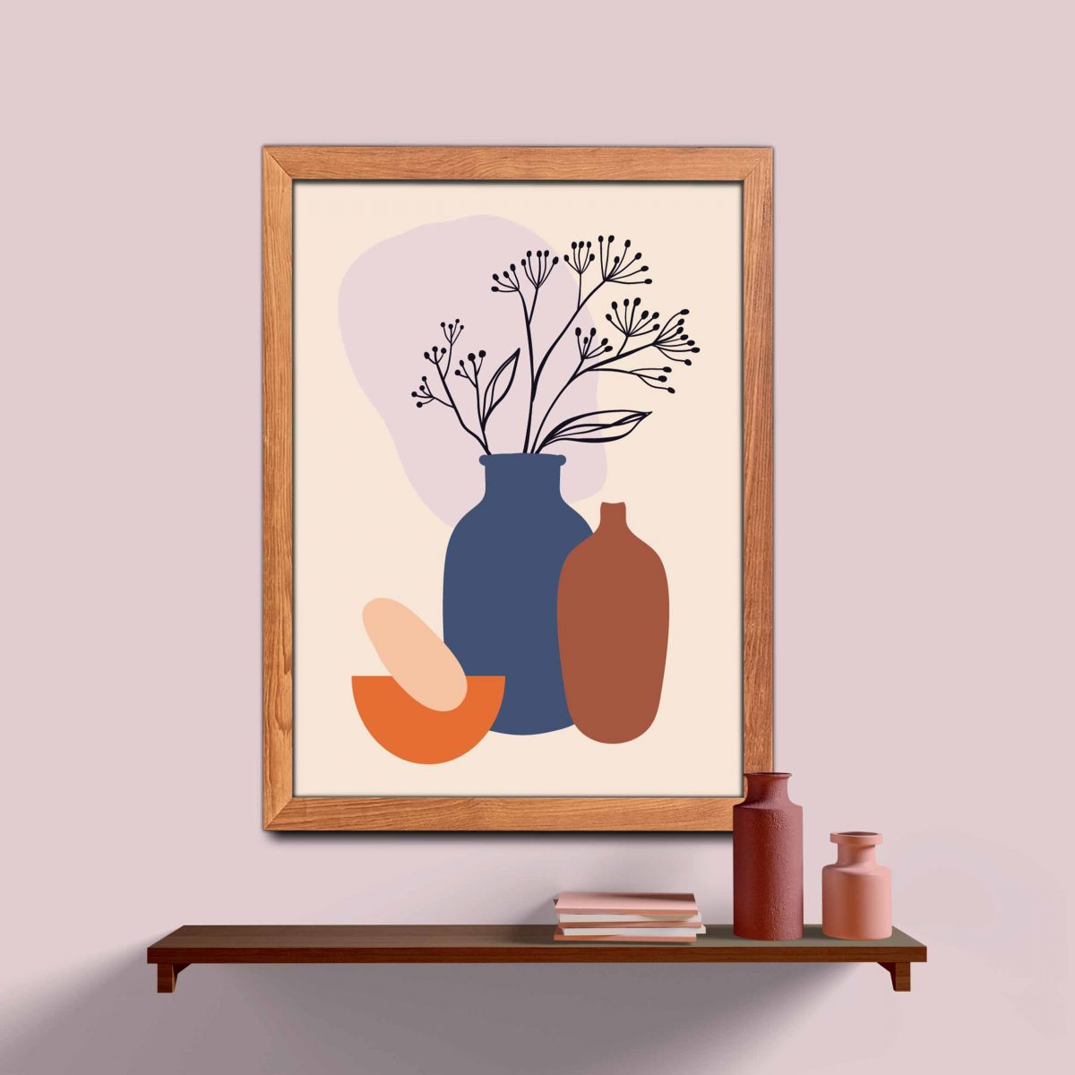 Ahşap Çerçeveli boho 3’lü Tablo Seti 3070