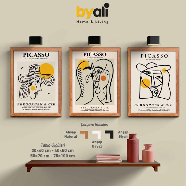 Picasso 3’lü Tablo Seti - 3006