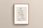 Ahşap Çerçeveli Line Art 5’li Tablo Seti