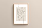 Ahşap Çerçeveli Line Art 5’li Tablo Seti