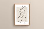 Ahşap Çerçeveli Line Art 5’li Tablo Seti