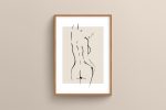 Ahşap Çerçeveli Line Art 5’li Tablo Seti
