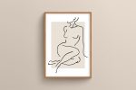 Ahşap Çerçeveli Line Art 5’li Tablo Seti