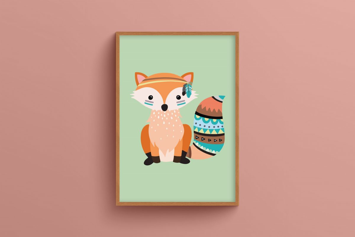 Ahşap Çerçeveli Çocuk Odası 3’lü Tablo Seti