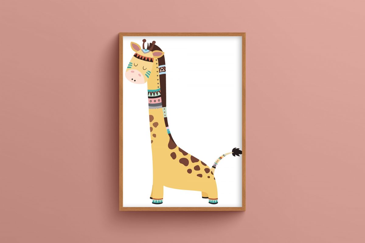 Ahşap Çerçeveli Çocuk Odası 3’lü Tablo Seti