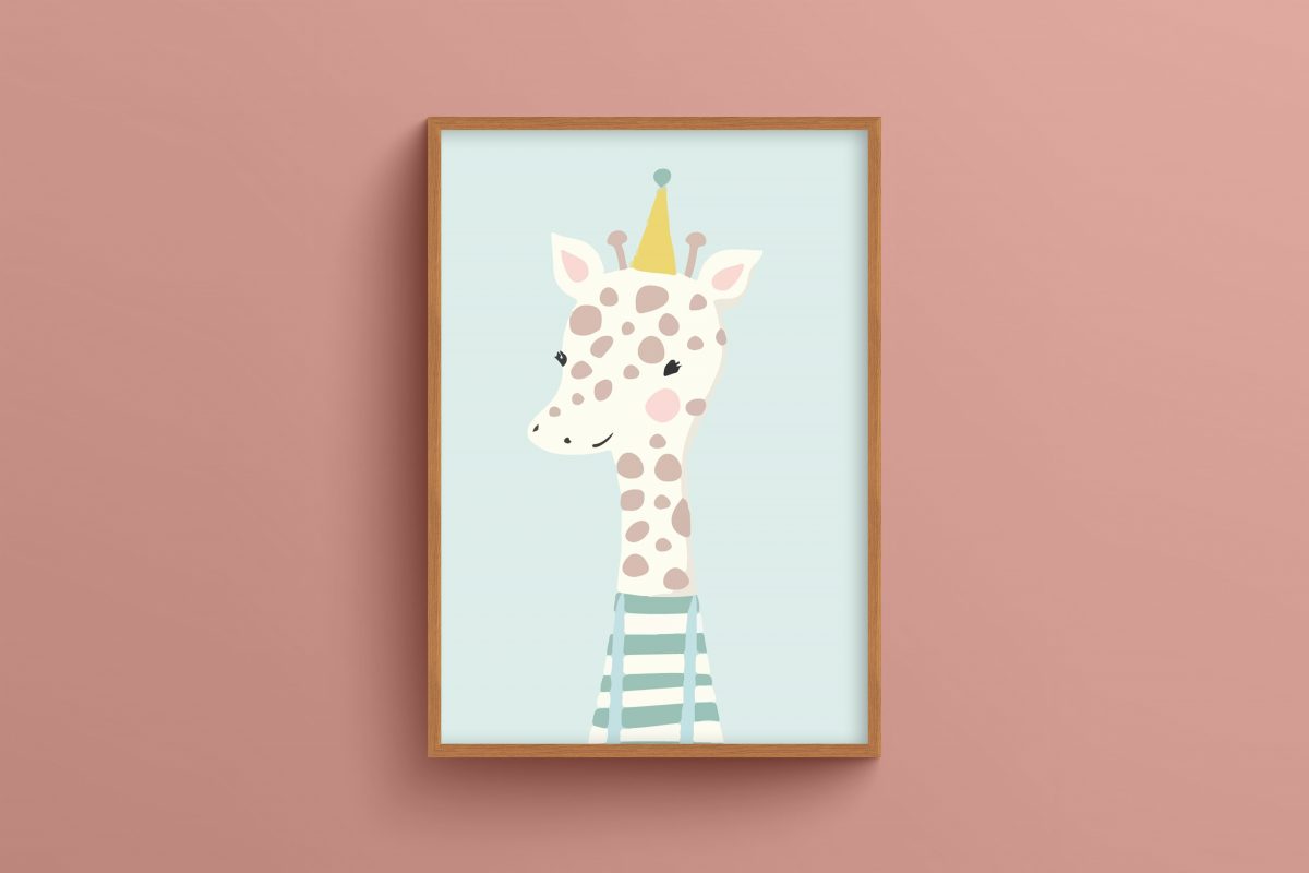 Ahşap Çerçeveli Çocuk Odası 3’lü Tablo Seti