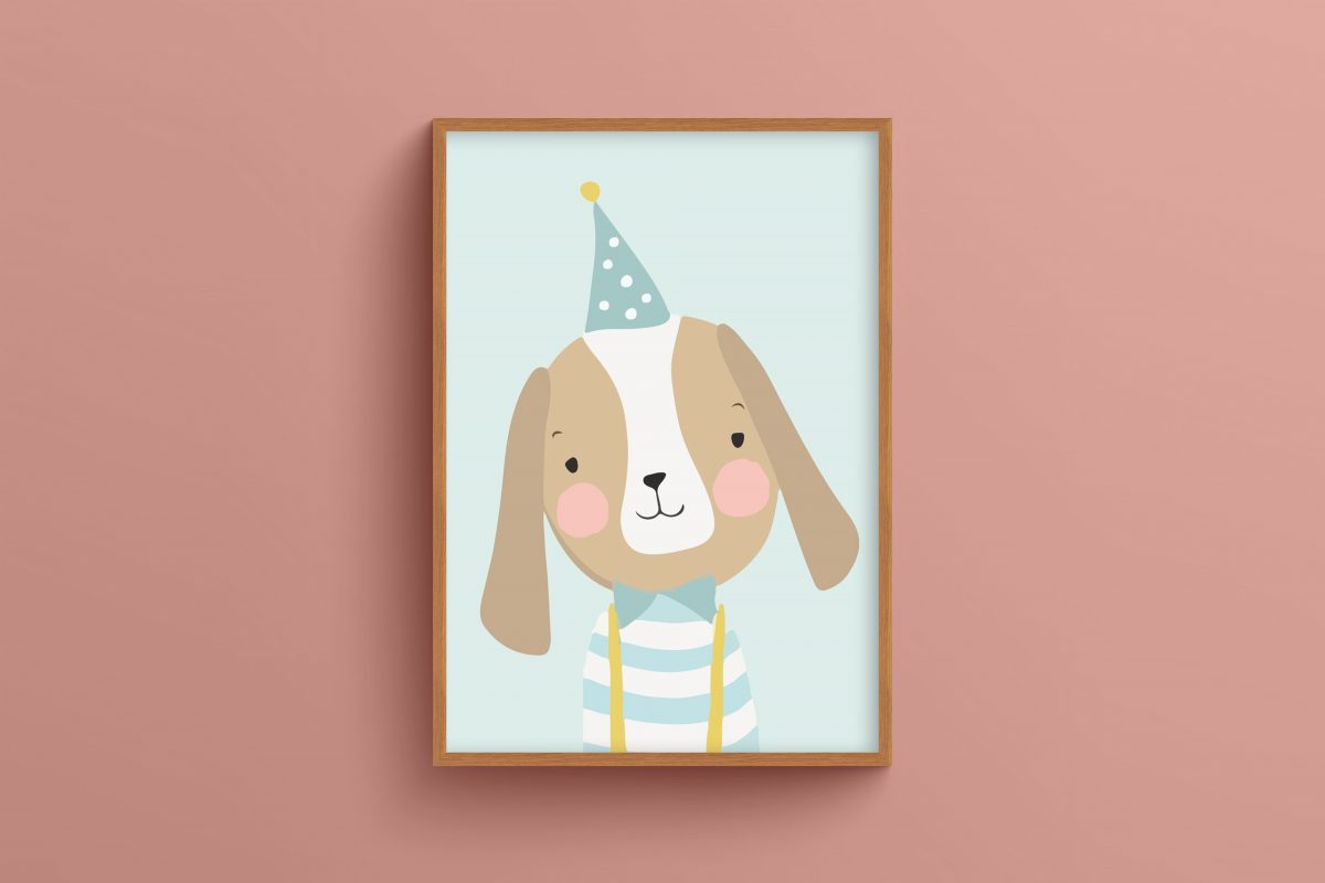 Ahşap Çerçeveli Çocuk Odası 3’lü Tablo Seti