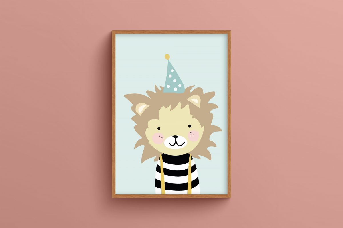 Ahşap Çerçeveli Çocuk Odası 3’lü Tablo Seti