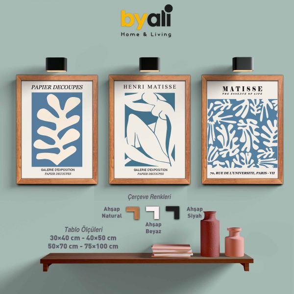 Matisse 3’lü Tablo Seti - 3012