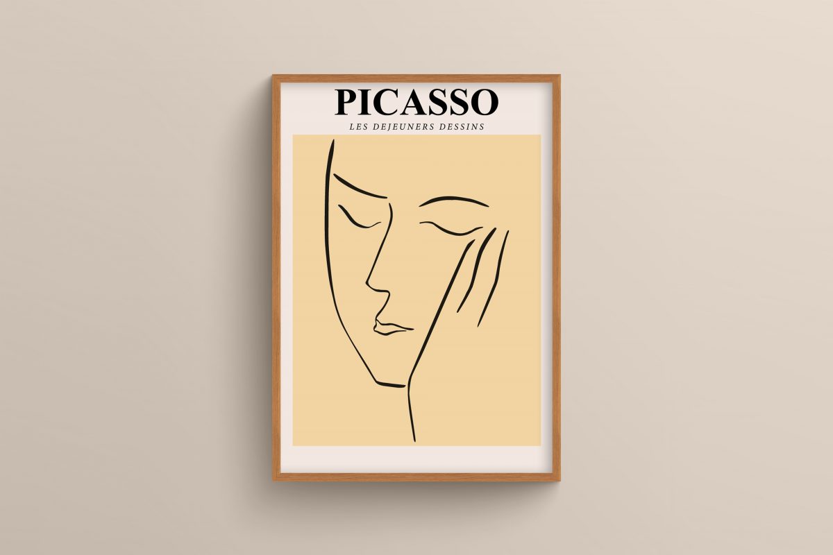 Ahşap Çerçeveli Picasso 3’lü Tablo Seti