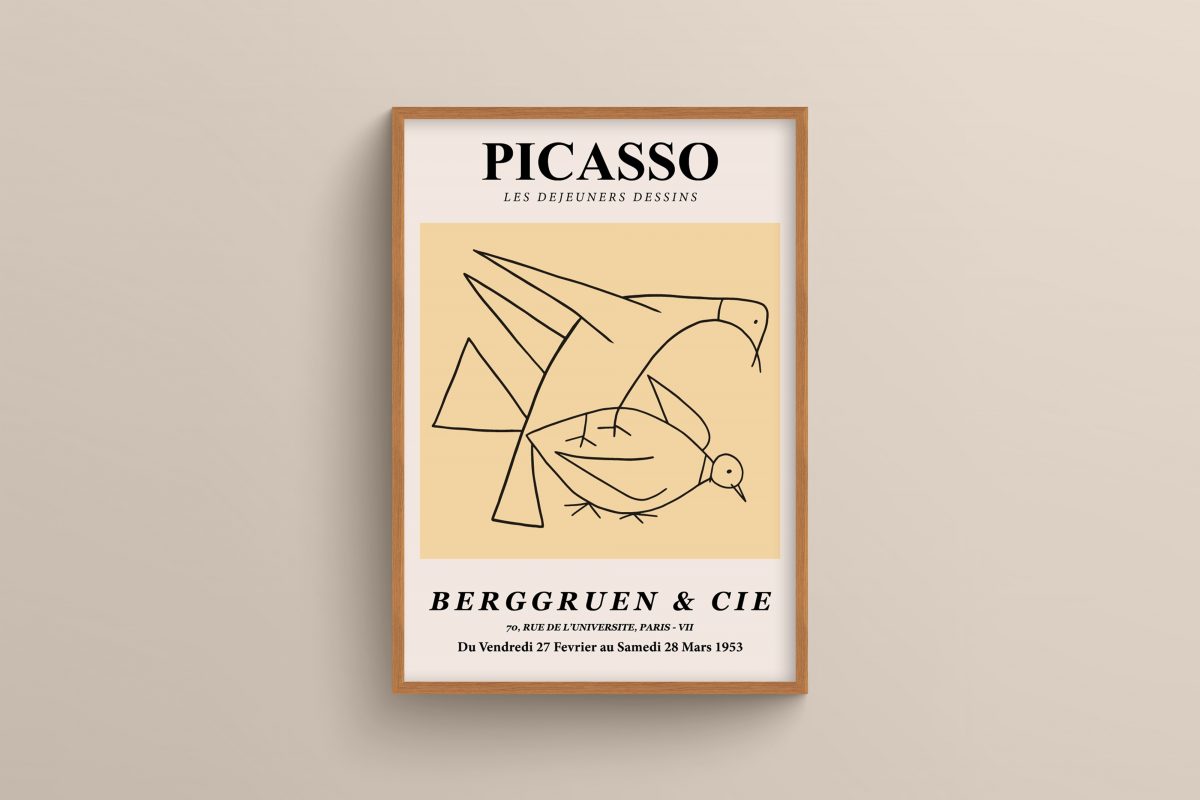 Ahşap Çerçeveli Picasso 3’lü Tablo Seti