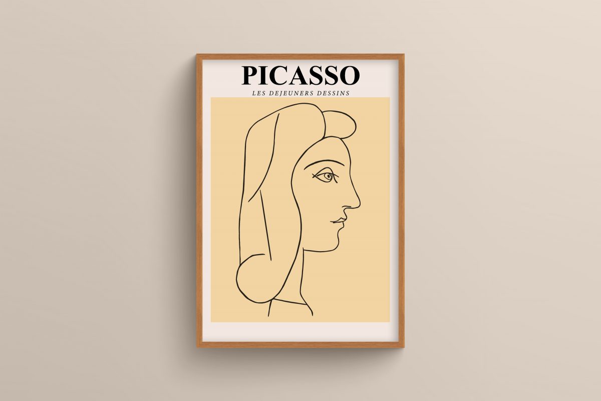 Ahşap Çerçeveli Picasso 3’lü Tablo Seti