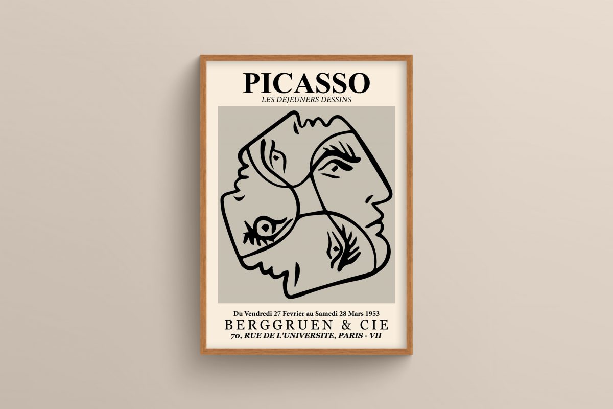 Ahşap Çerçeveli Picasso 3’lü Tablo Seti