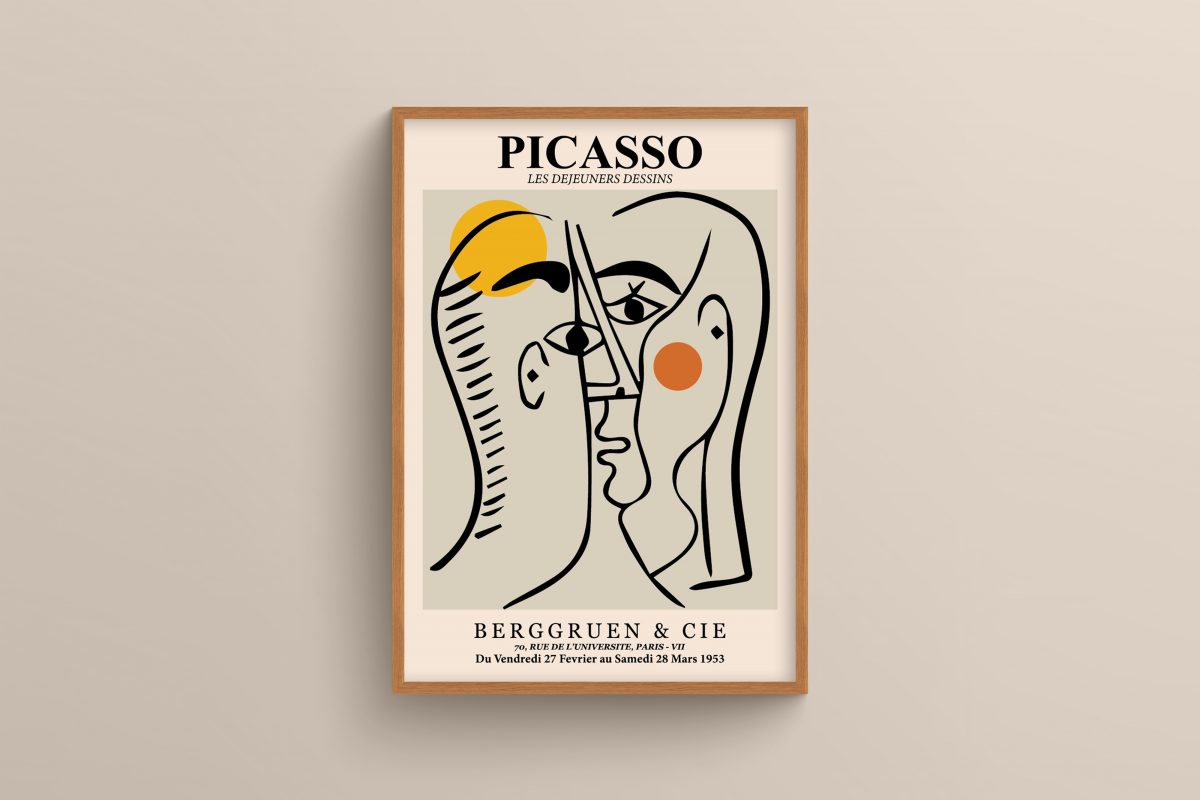 Ahşap Çerçeveli Picasso 3’lü Tablo Seti