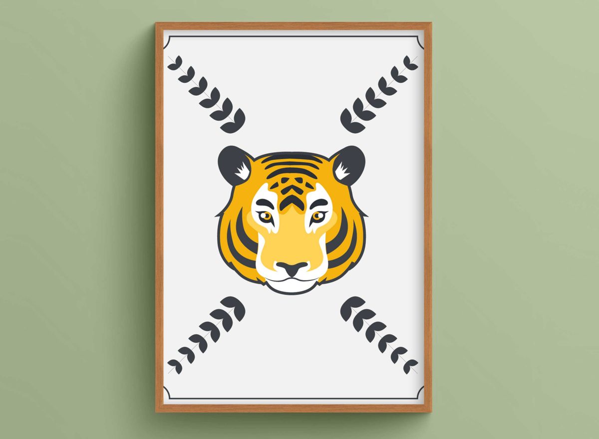 Ahşap Çerçeveli animals 3’lü Tablo Seti