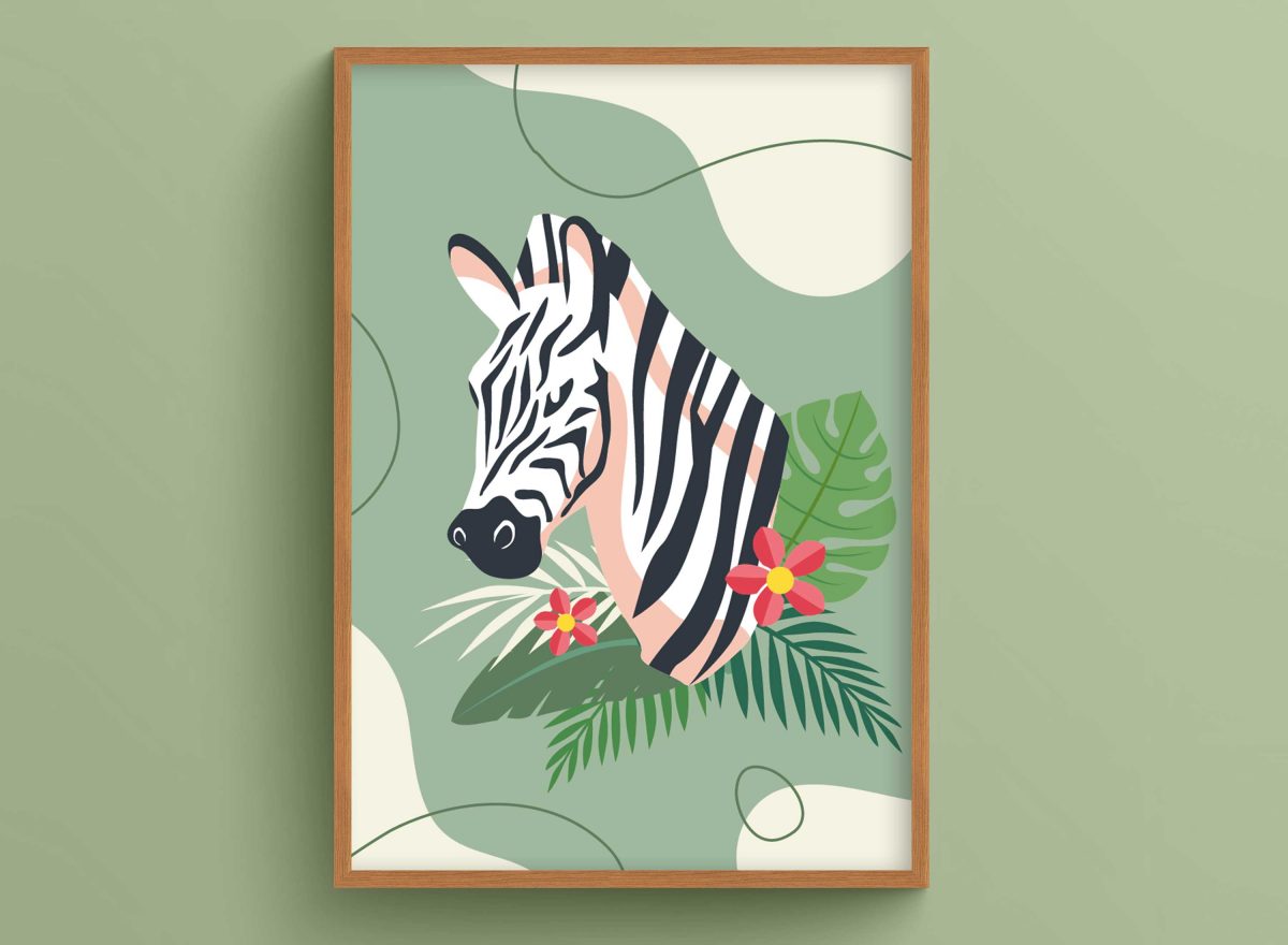 Ahşap Çerçeveli animals 3’lü Tablo Seti