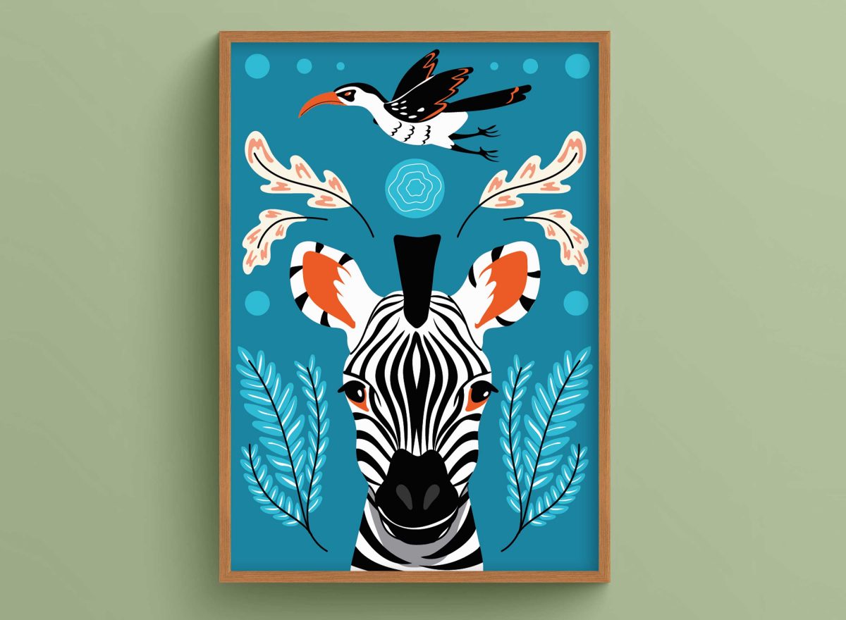 Ahşap Çerçeveli animals 3’lü Tablo Seti