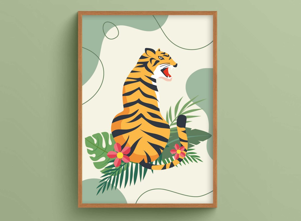 Ahşap Çerçeveli animals 3’lü Tablo Seti