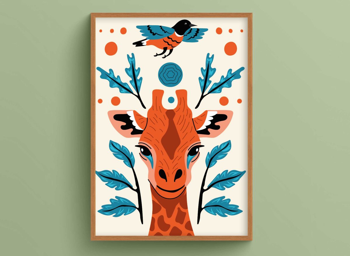 Ahşap Çerçeveli animals 3’lü Tablo Seti