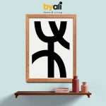 Ahşap Çerçeveli Line Art 3’lü Tablo Seti