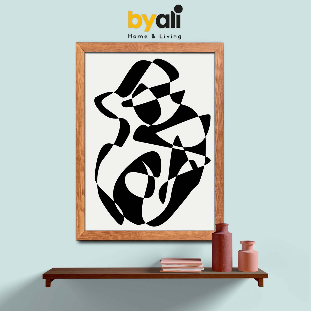 Ahşap Çerçeveli Line Art 3’lü Tablo Seti