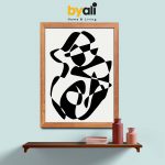 Ahşap Çerçeveli Line Art 3’lü Tablo Seti