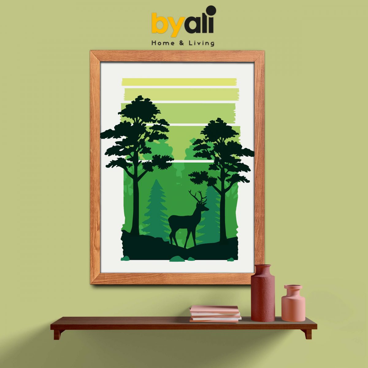 Ahşap Çerçeveli Landscape 3’lü Tablo Seti