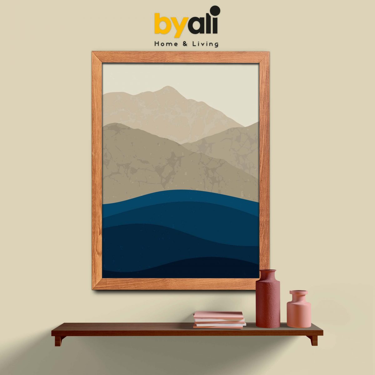 Ahşap Çerçeveli landscape 3’lü Tablo Seti