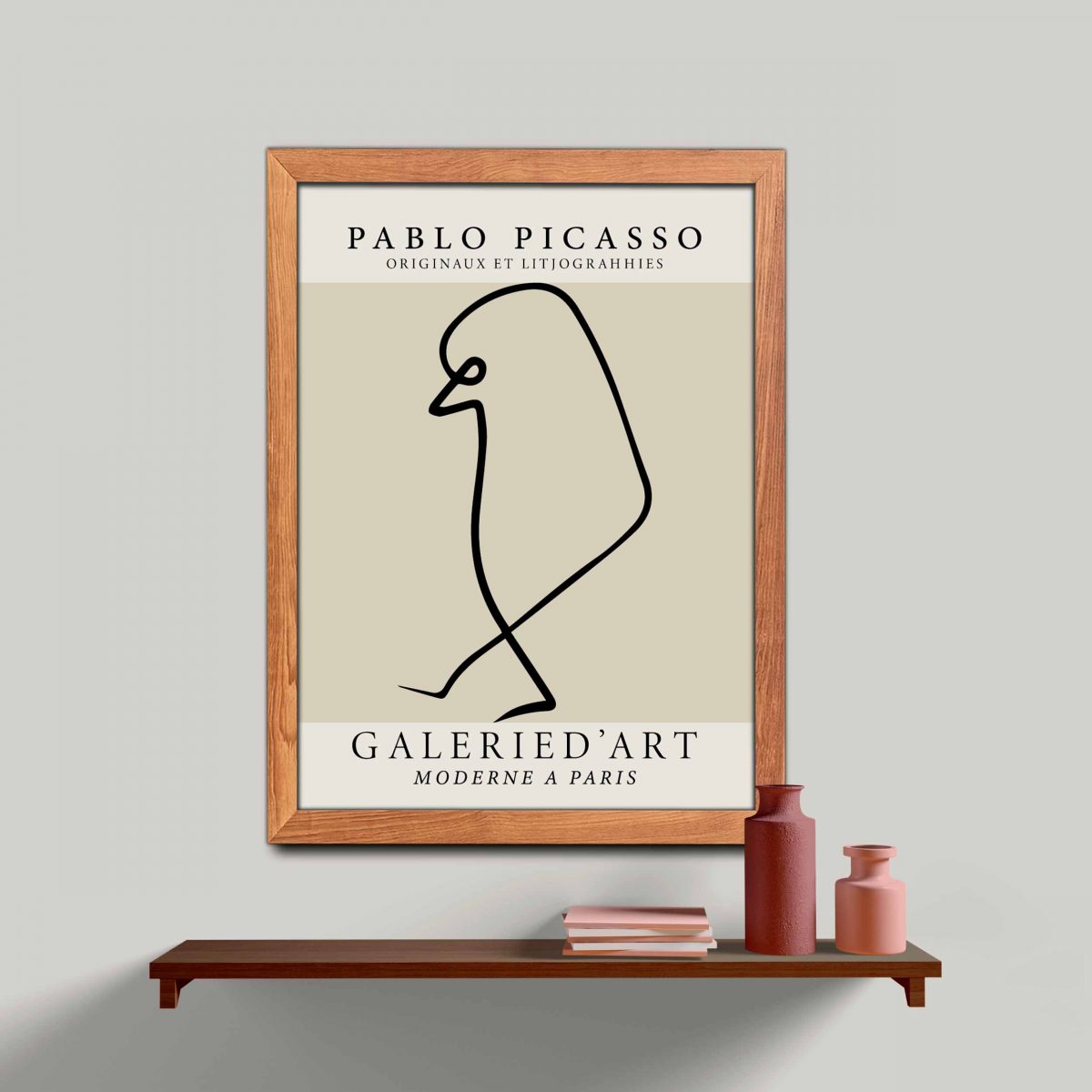 Ahşap Çerçeveli Picasso 3’lü Tablo Seti