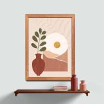 Ahşap Çerçeveli Boho 3’lü Tablo Seti