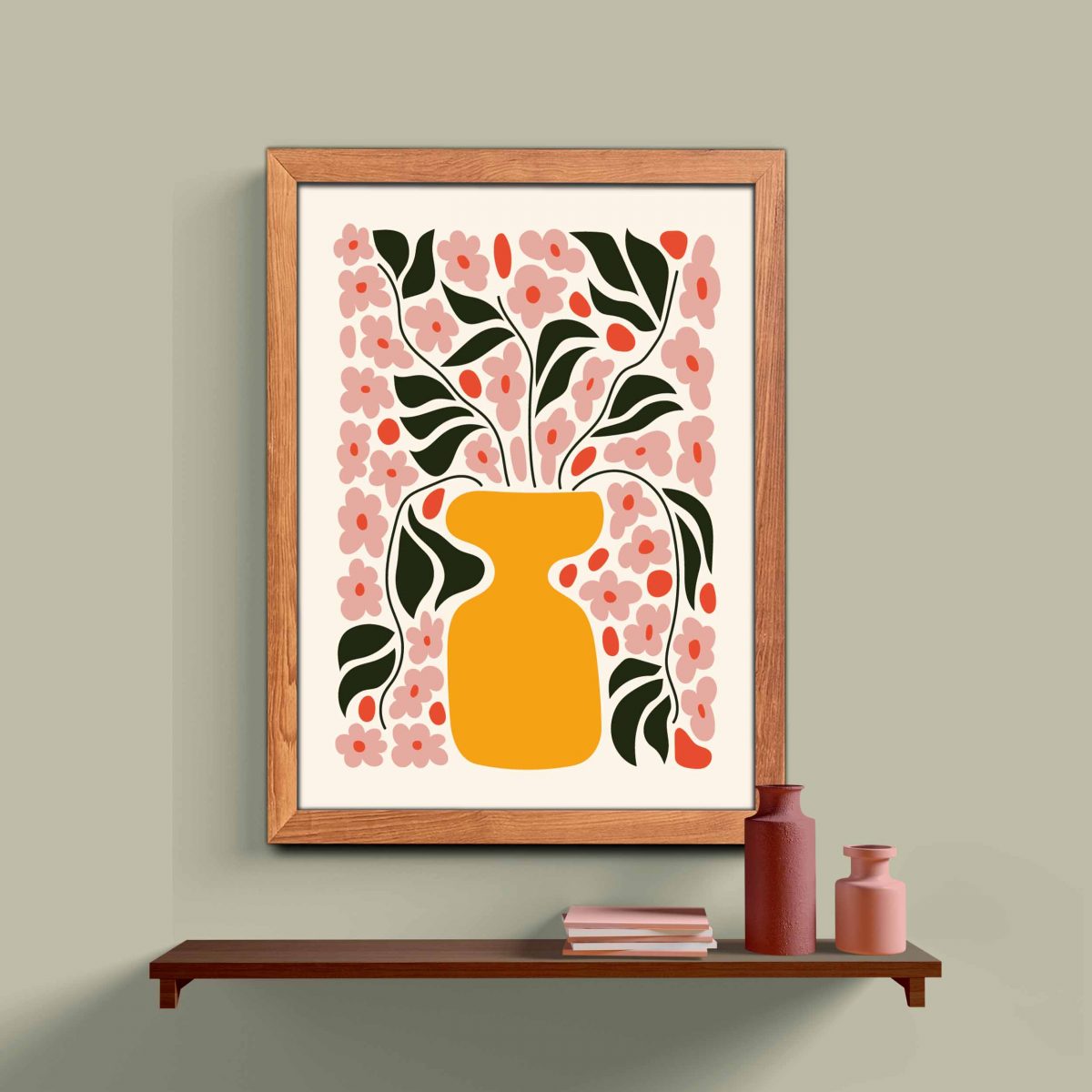 Minimalist Ahşap Çerçeveli 3’lü Tablo Seti