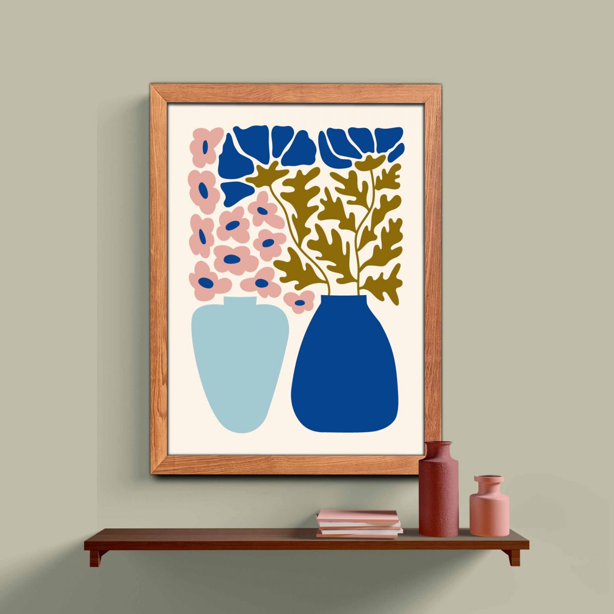 Minimalist Ahşap Çerçeveli 3’lü Tablo Seti