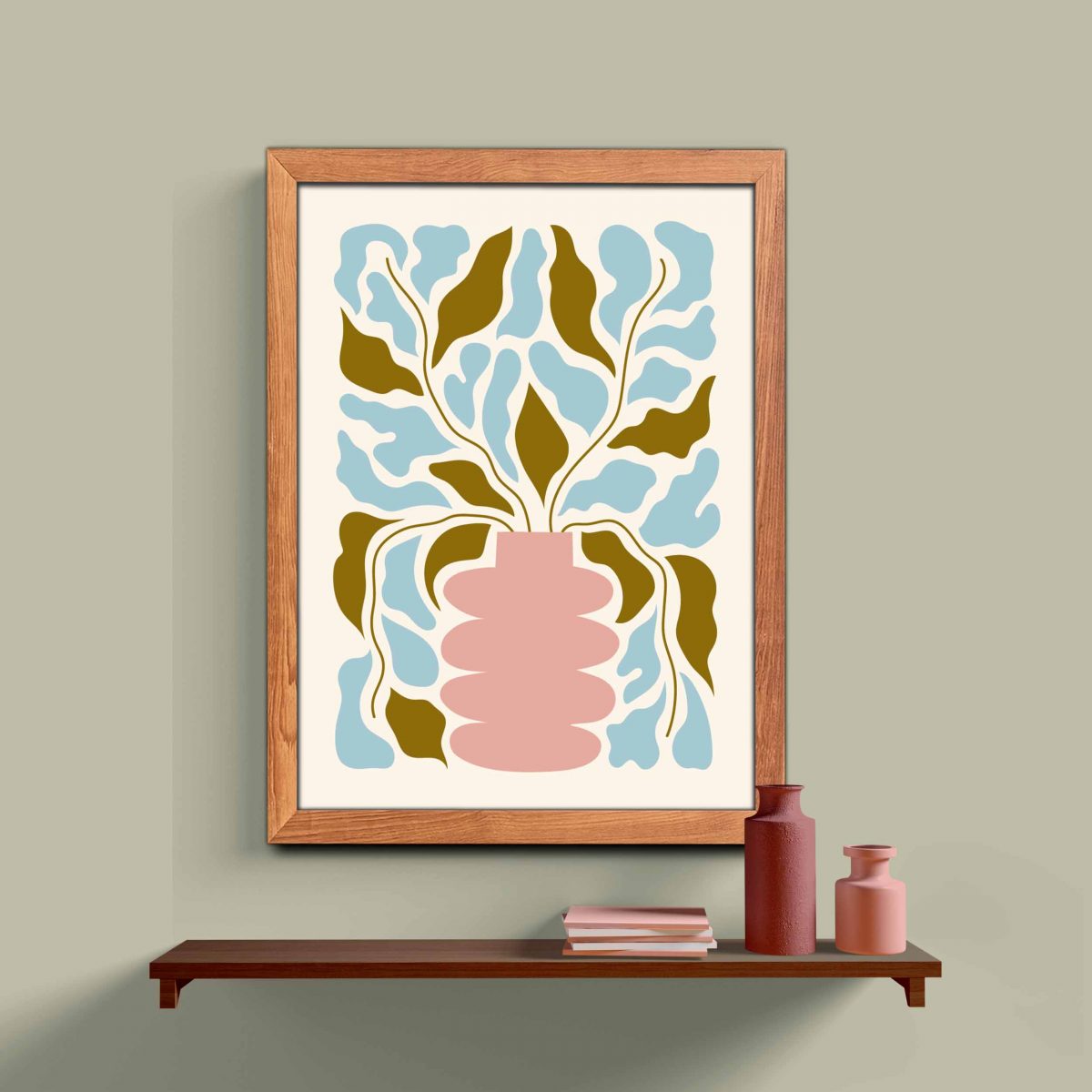 Minimalist Ahşap Çerçeveli 3’lü Tablo Seti