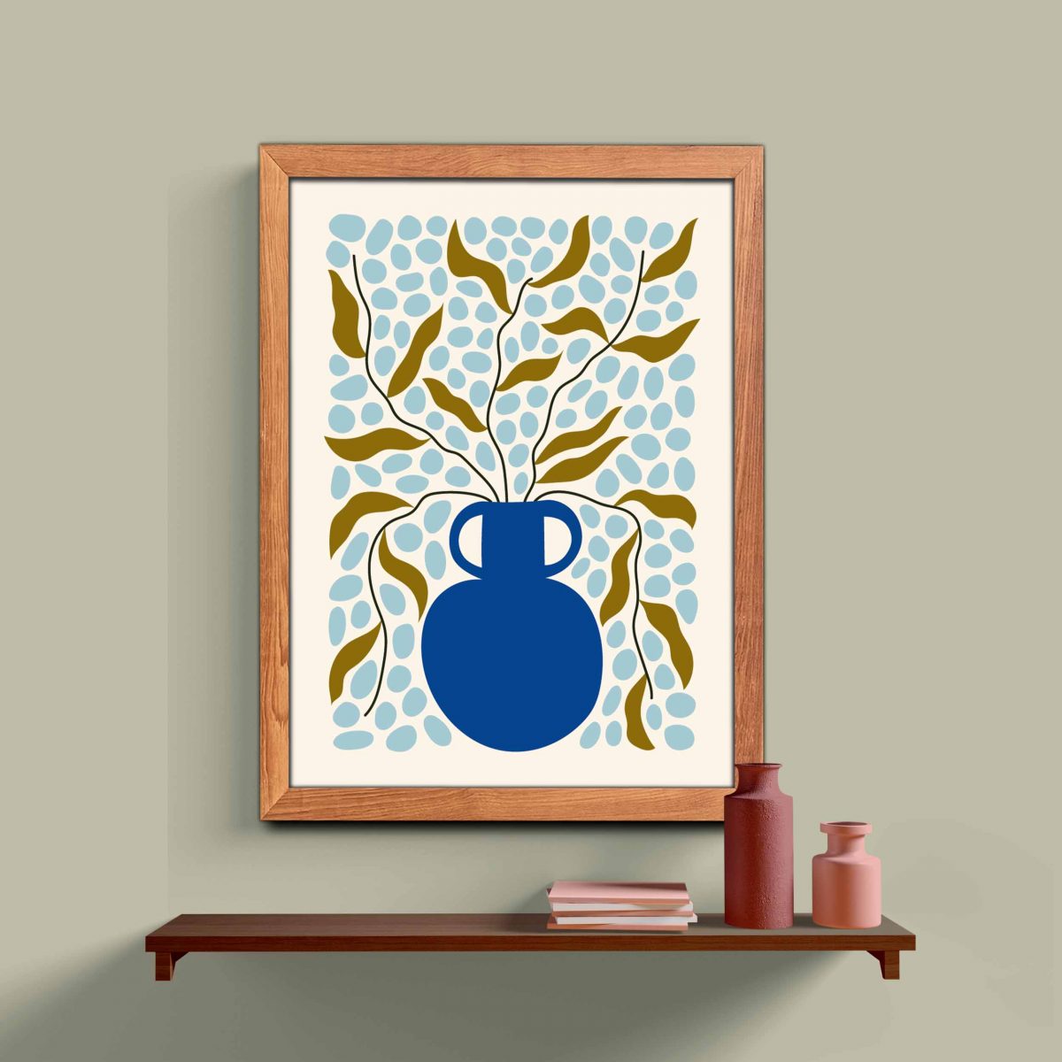 Minimalist Ahşap Çerçeveli 3’lü Tablo Seti