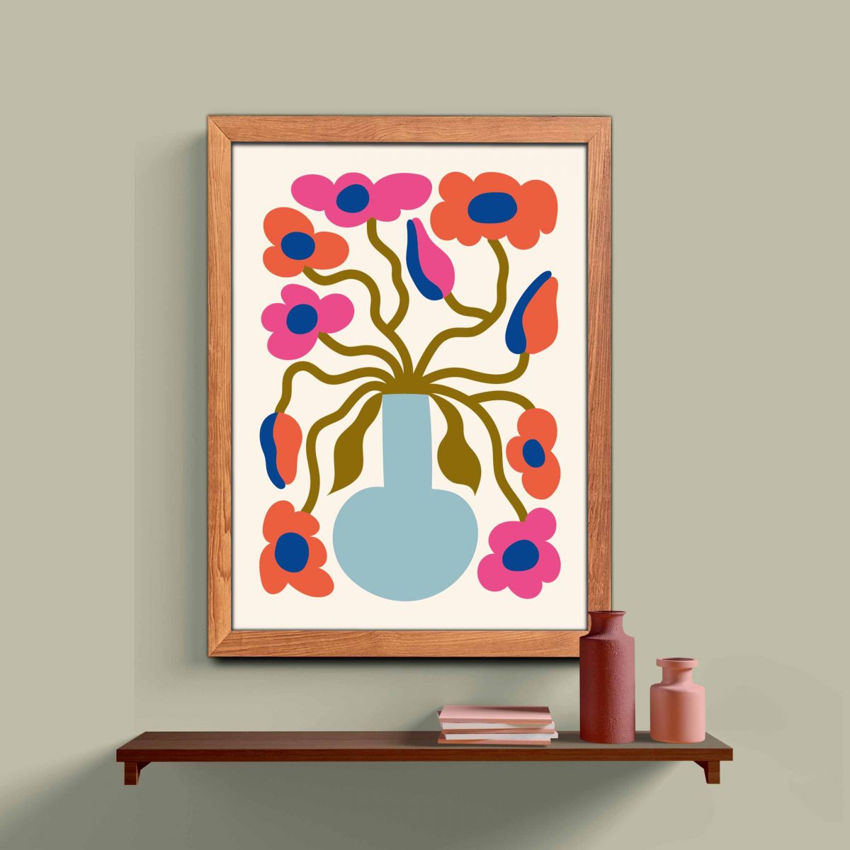 Minimalist Ahşap Çerçeveli 3’lü Tablo Seti 3186