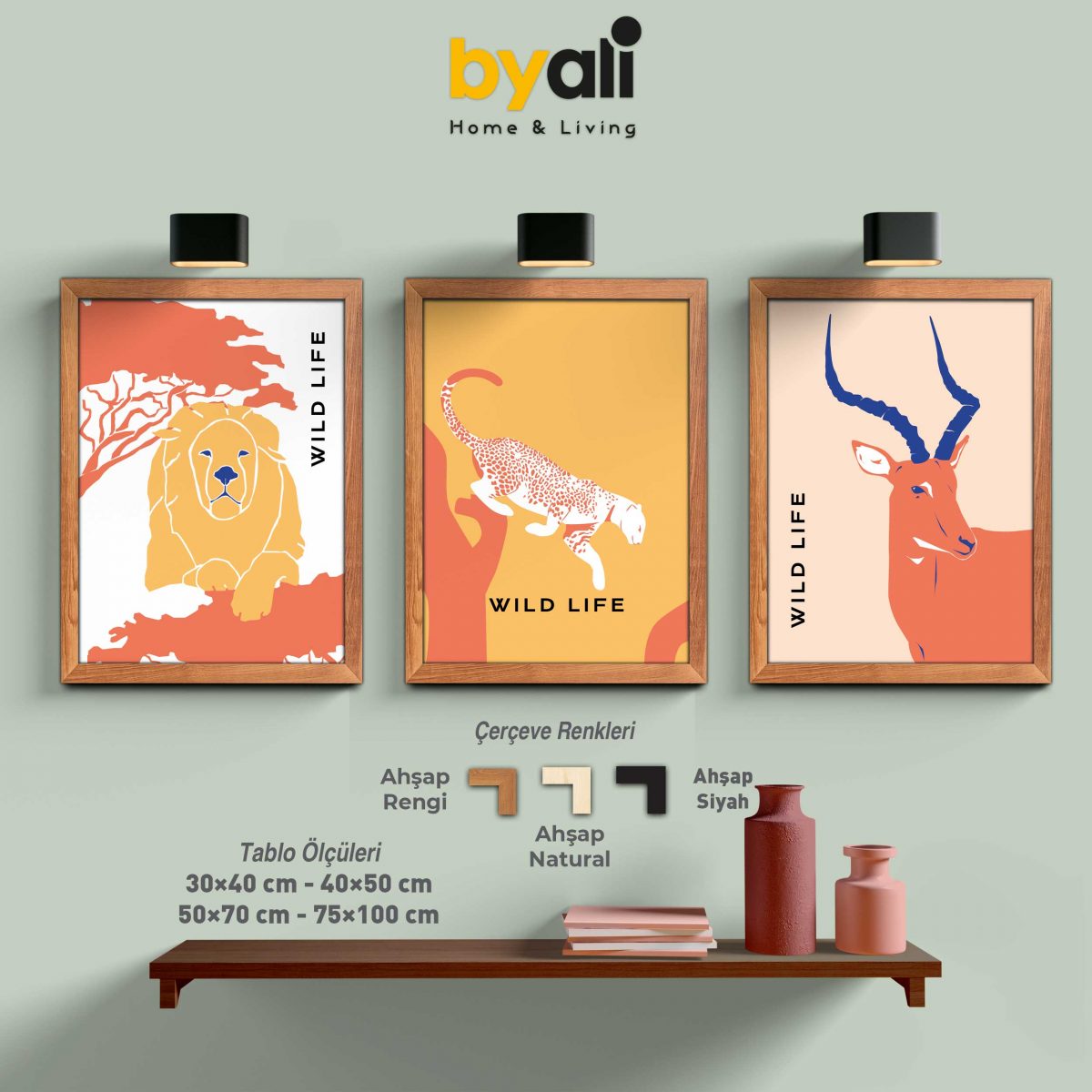 Wildlife 3’lü Tablo Seti - 3234