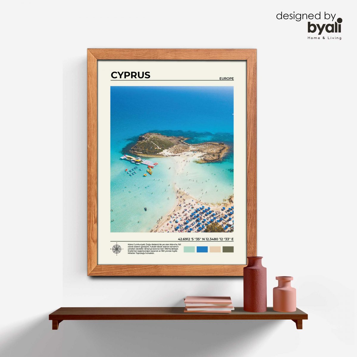 Cyprus Ahşap Çerçeveli Tablo C10044