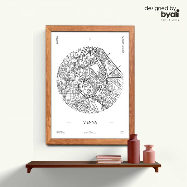Vienna Map Ahşap Çerçeveli Tablo CM1018