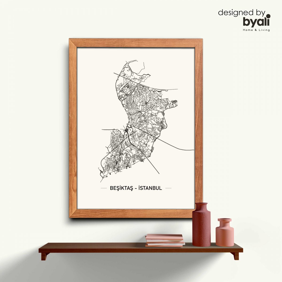 Beşiktaş Map Ahşap Çerçeveli Tablo CM1036