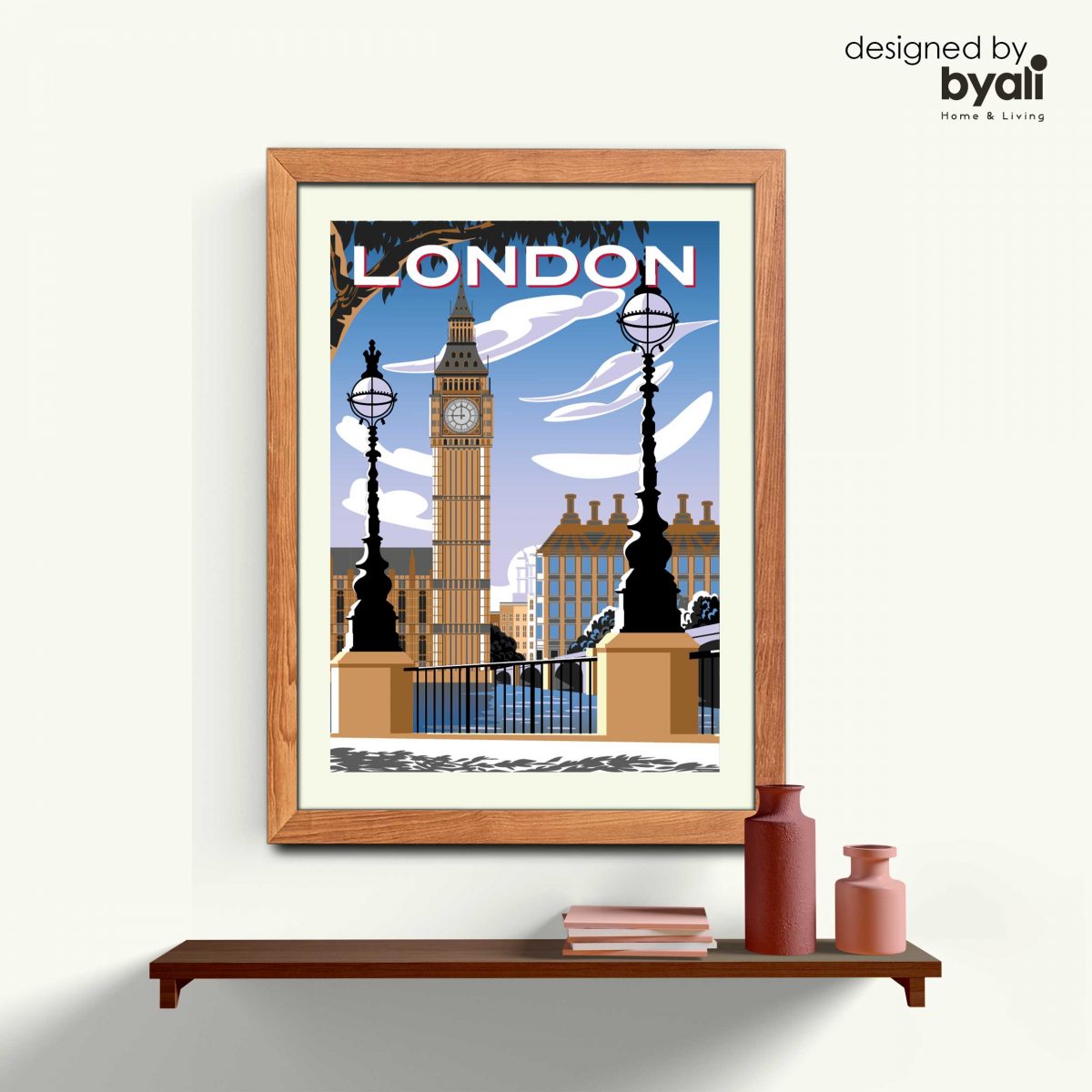 London Retro Şehir Ahşap Çerçeveli Tablo CR 1089