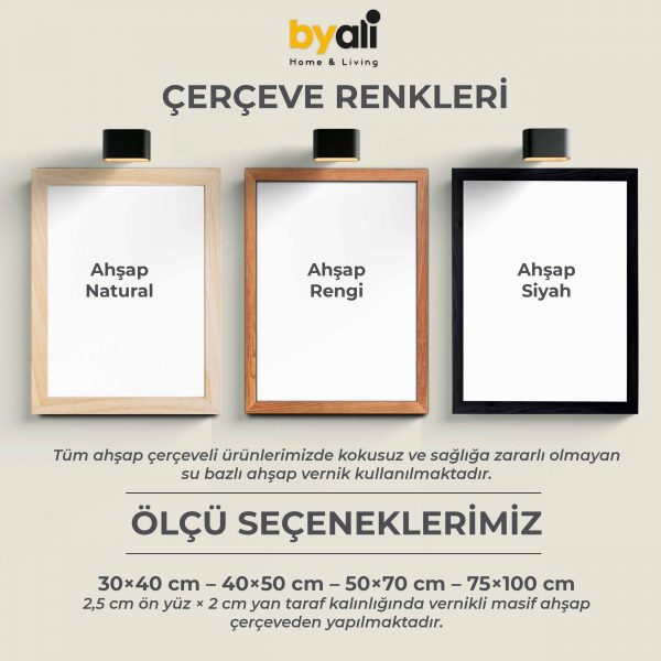 Çerçeve renkleri ve ölçüleri