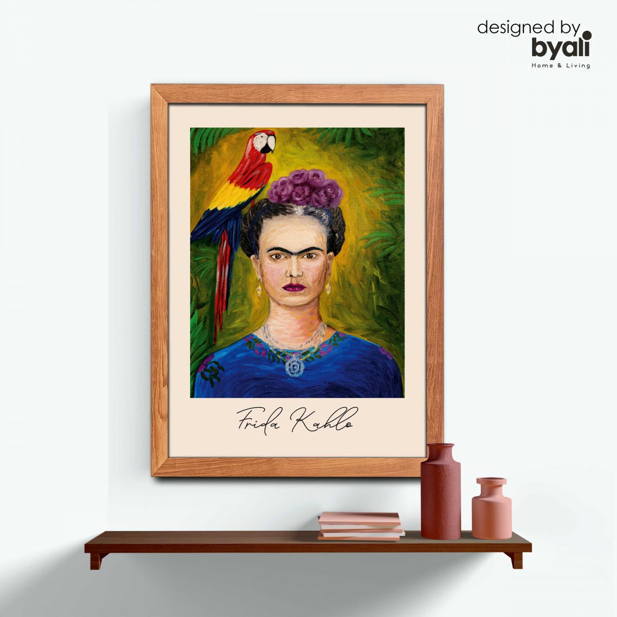 Frida Kahlo Ahşap Çerçeveli Tablo E1001