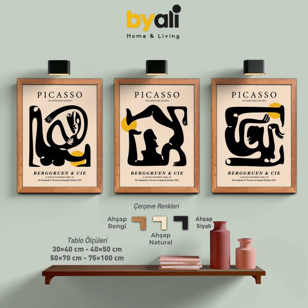 Picasso 3’lü Tablo Seti - 3244