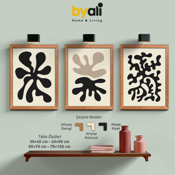Minimalist Art 3’lü Tablo Seti - 3276