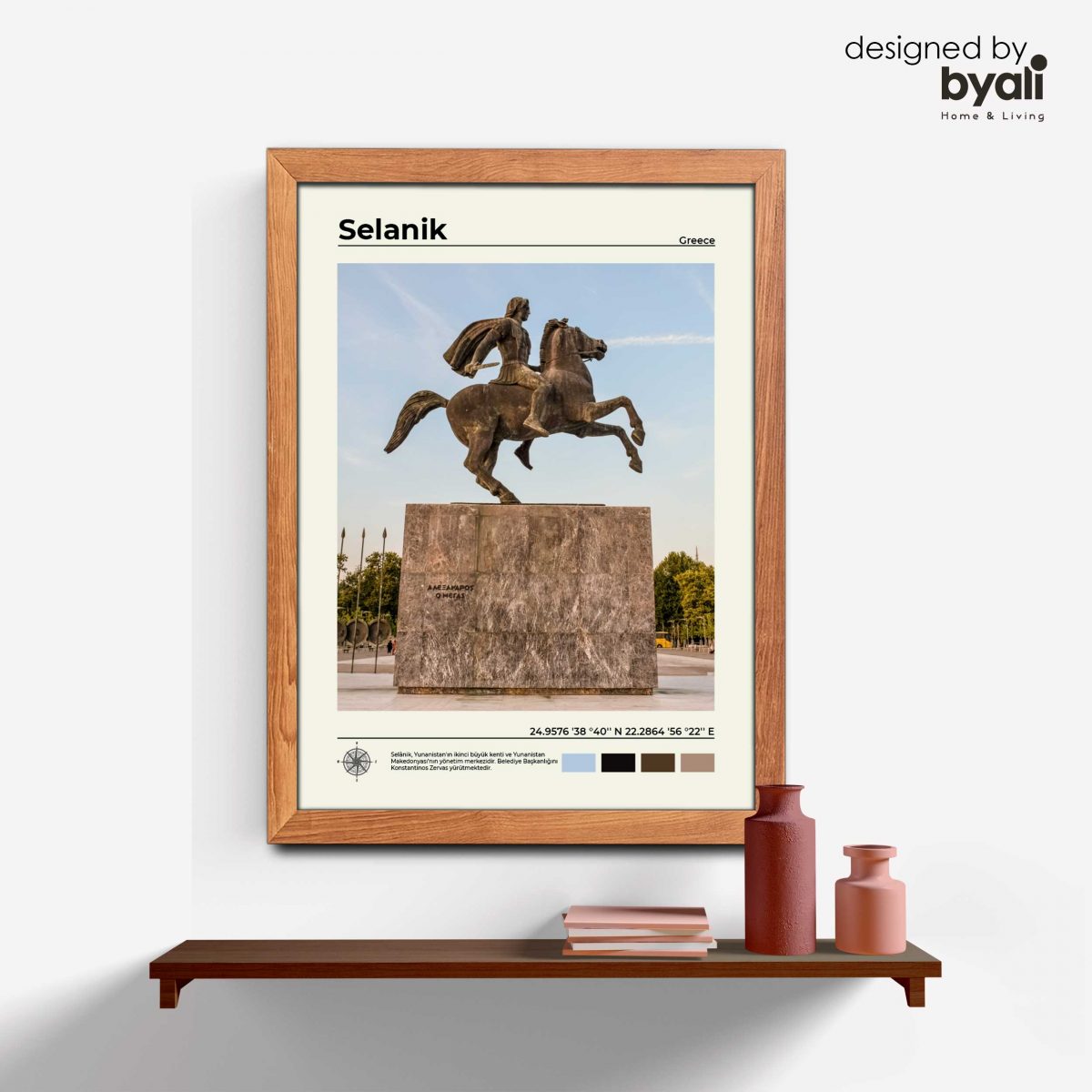 Selanik - Thessaloniki Ahşap Çerçeveli Tablo C10062